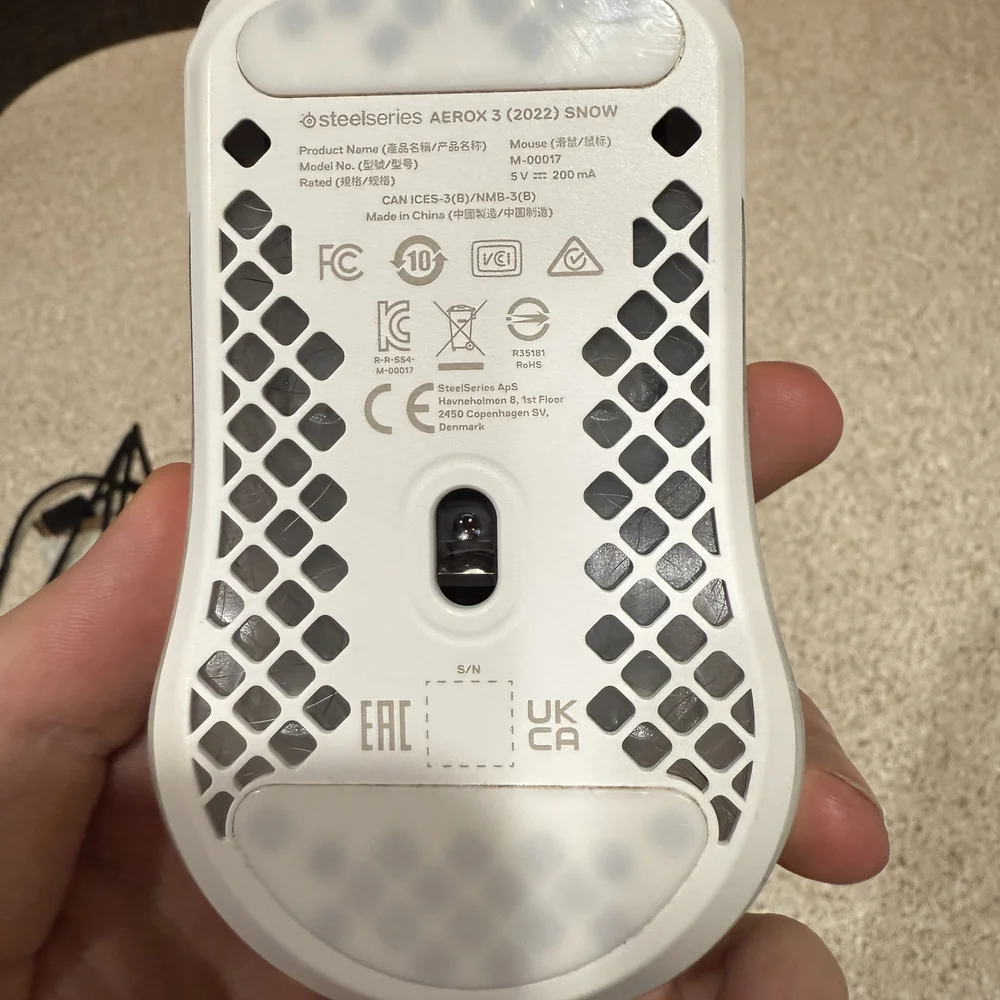 White Gaming Mouse with Cable